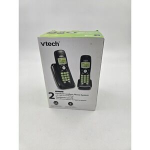 VTech CS6114-21 DECT 6.0 Cordless Phone System 2 Handsets Black Backlit Keypad